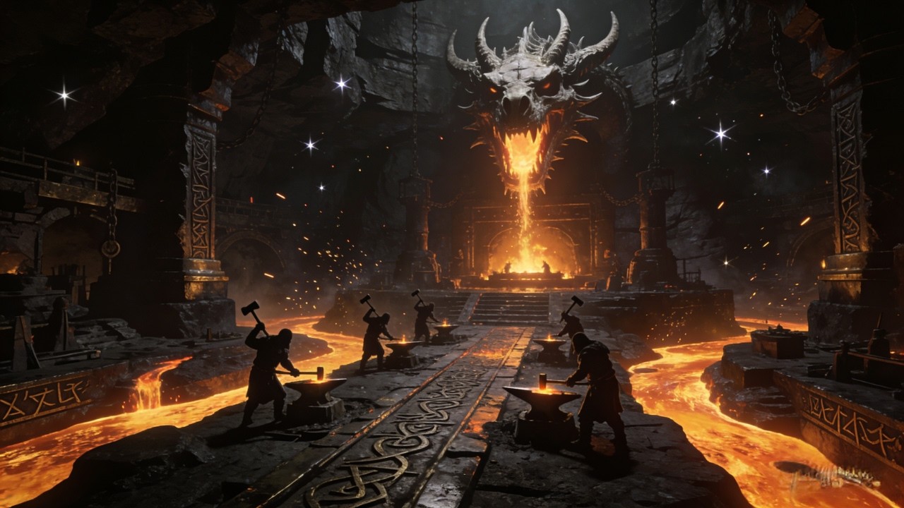 Svartalfheim Steel | Dark Fantasy Viking Music & Throat Singing for War Forging