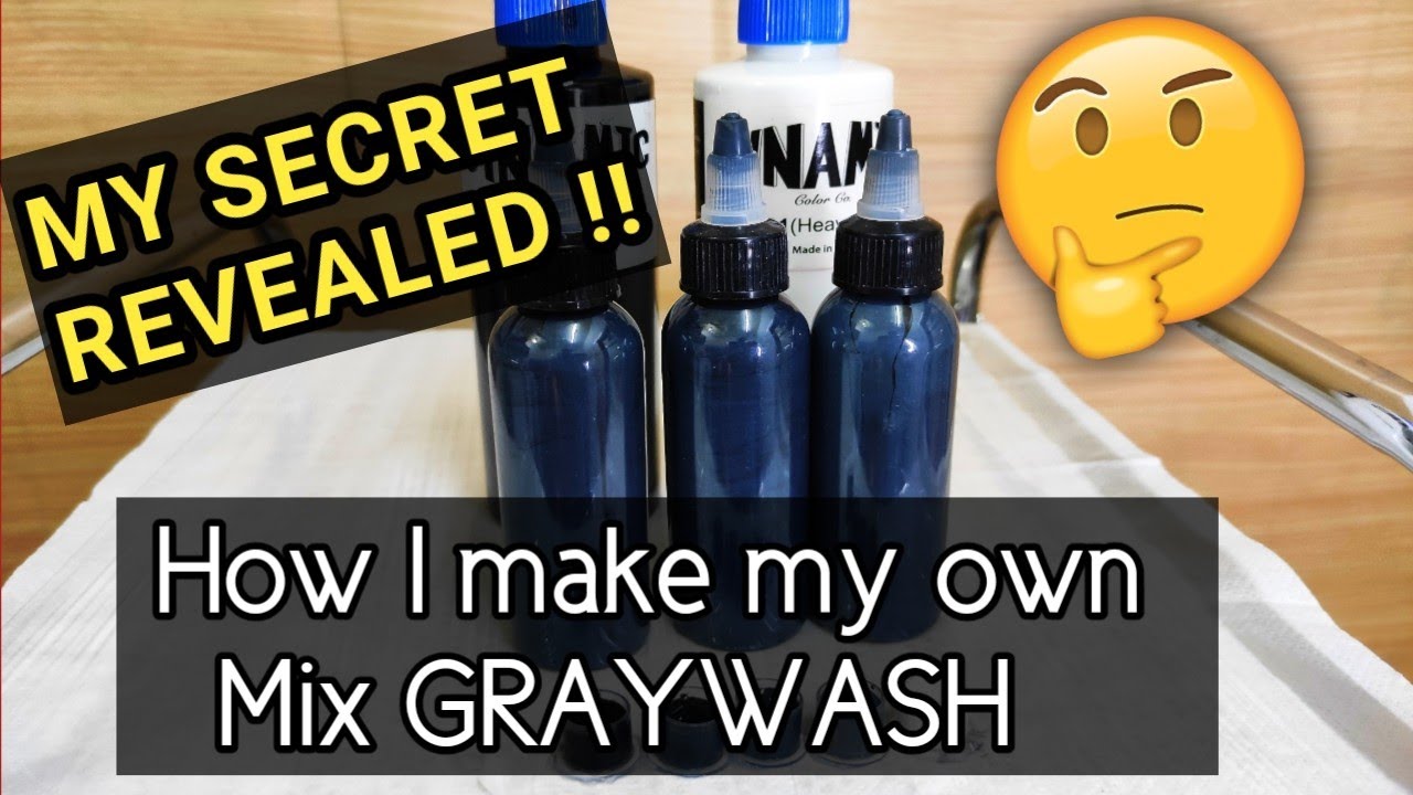How to mix GRAY WASH for tattoo black and gray // Easy steps ✅ (English Subtitles)