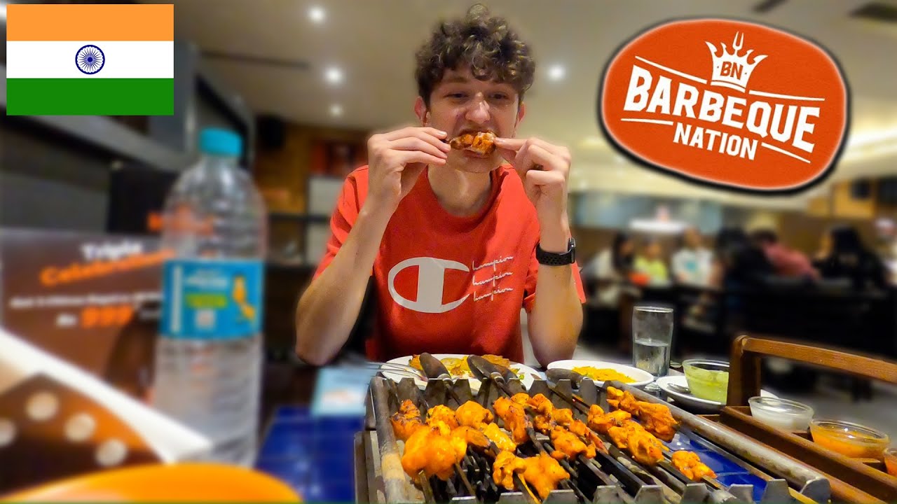 Eating at India's FAMOUS Barbeque Nation | Best Buffest in THE WORLD? 🇮🇳