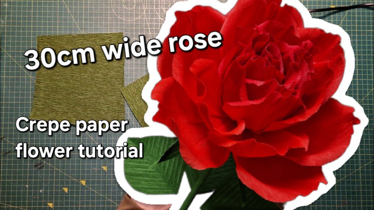 Medium rose of crepe paper tutorial | DIY How to make giant flower decorations