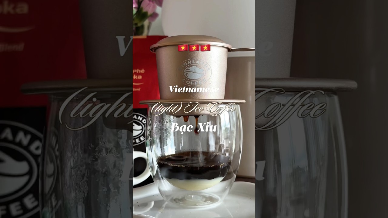 How to make Vietnamese ice coffee (lighter version) aka Bạc Xỉu ☕️#vietnamesecoffee#icedcoffeerecipe