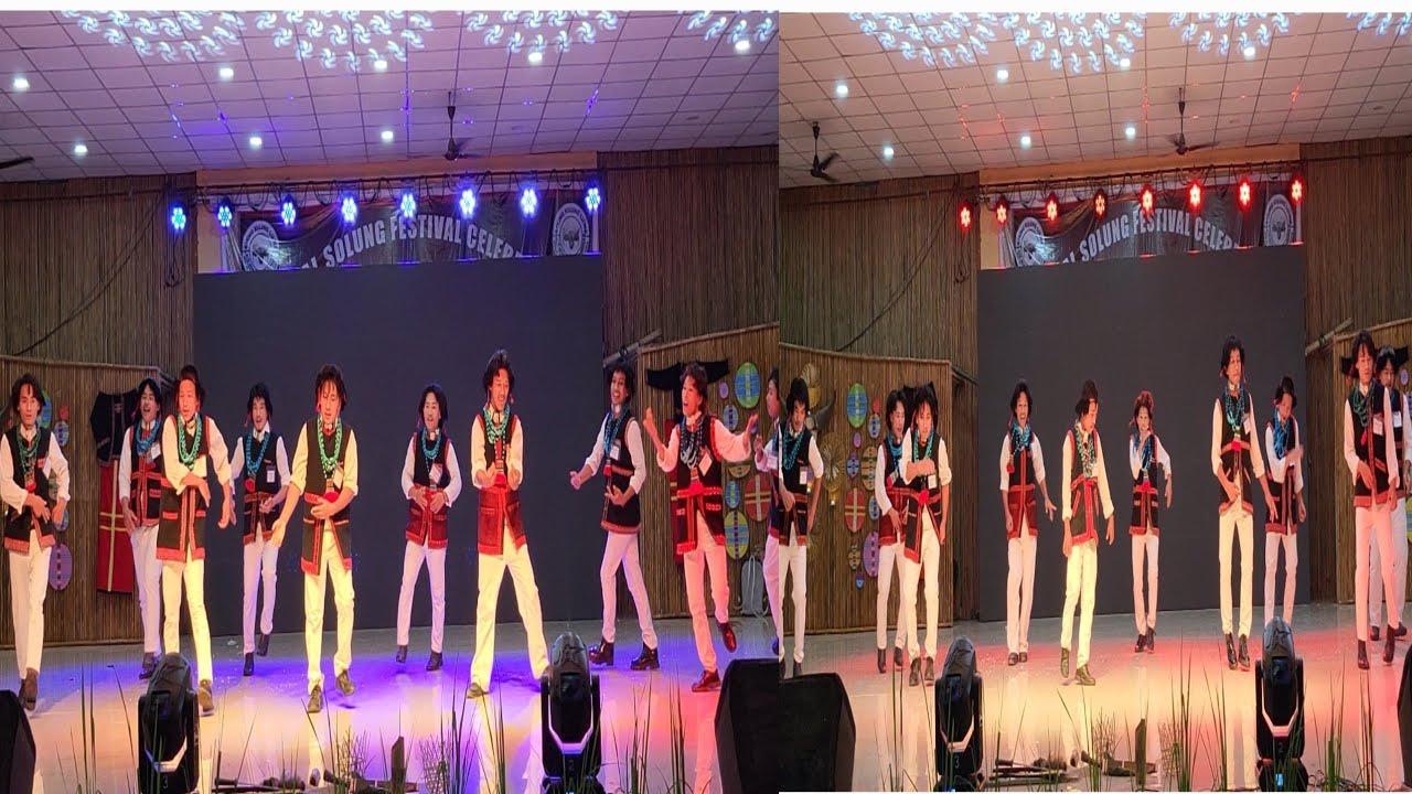 Lentem Moyong & Party from  JN College Pasighat  Danced at  Solung  Gidi Celebration  Pasighat 2024.