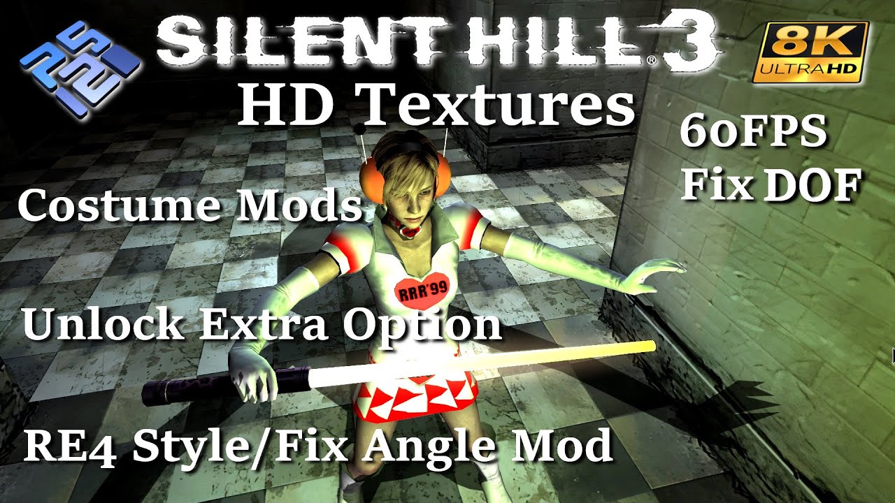 Silent Hill 3 ~PCSX2  HD Textures + New Costume Mod 8K 60FPS | Unlock Hidden Extra Option |  Fix DOF