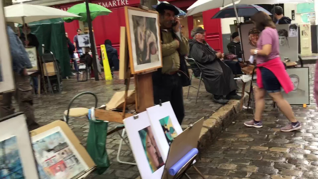 Artistas callejeros en Montmartre / Paris