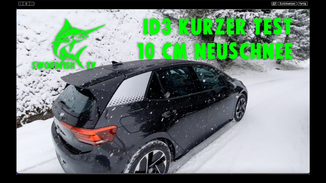 VW ID3 kurzer 1. Schnee - Test Snow-Test