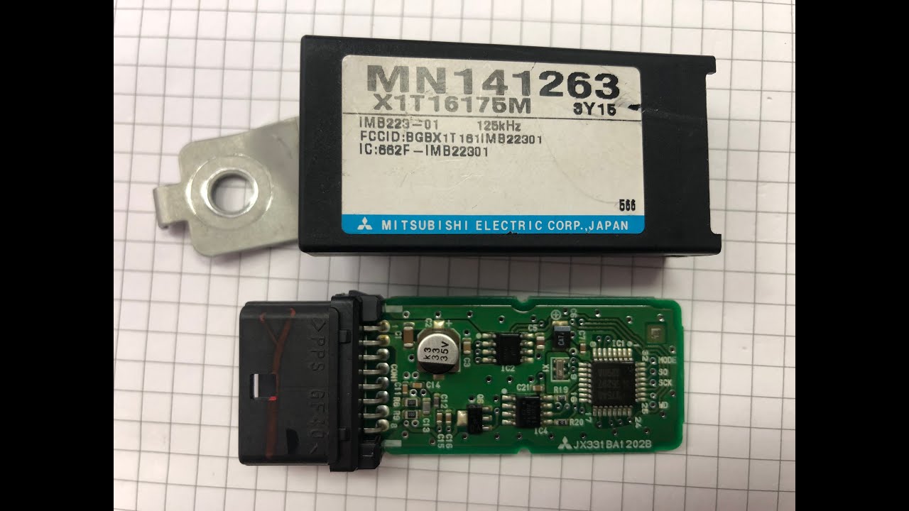 MITSUBISHI OUTLANDER 2006 Schlüssel verloren - lost keys - transponder programming by immo dump