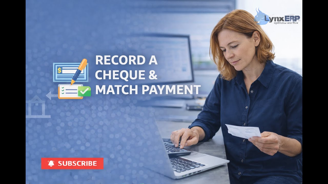 Record a Cheque and Match Payment