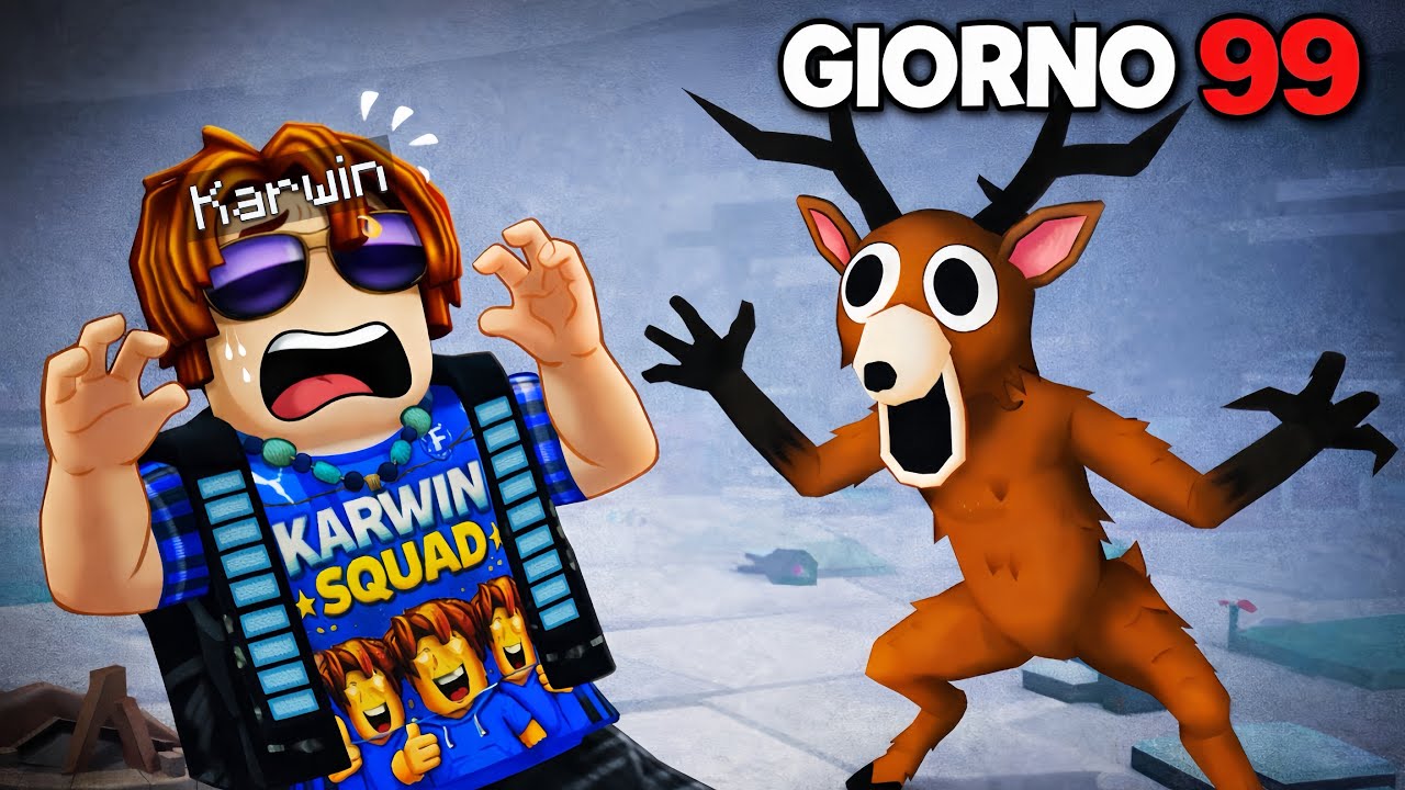 SOPRAVVIVI 99 GIORNI NELLA FORESTA DI ROBLOX!!