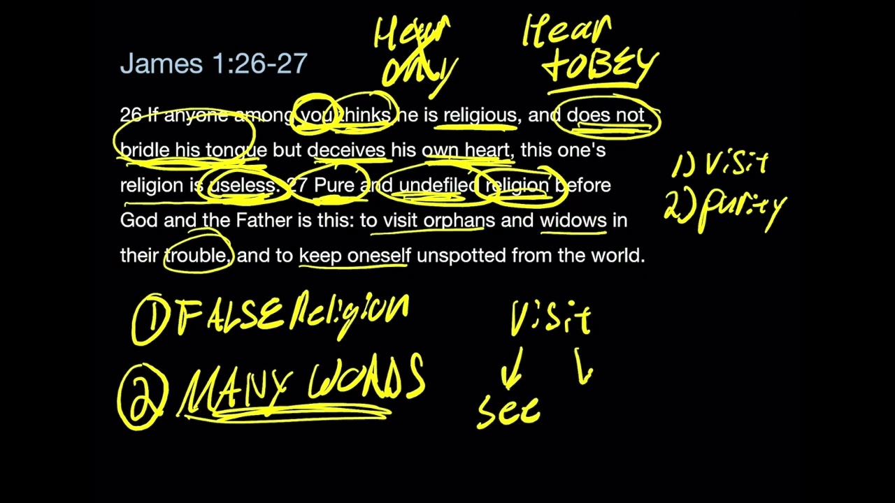 James 1:26-27: What does it mean to be religious?