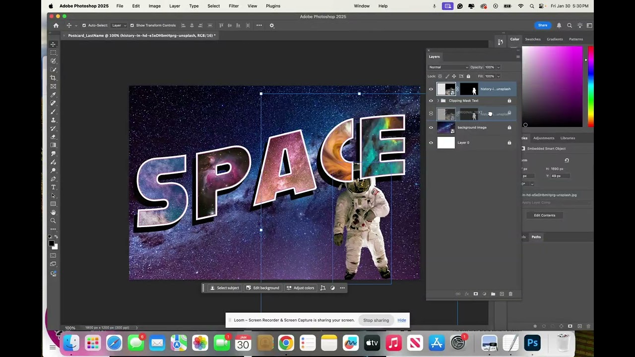 POSTCARD PROJECT | Adding & Masking Additional Images