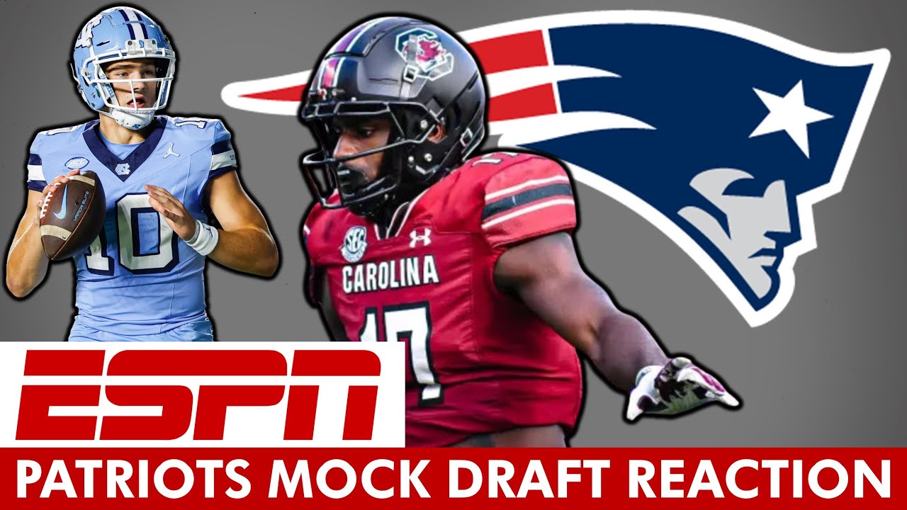 Patriots Mock Draft Reaction From ESPN&rsquo;s 2-Round 2024 NFL Mock Draft Ft. Drake Maye & Xavier Legette