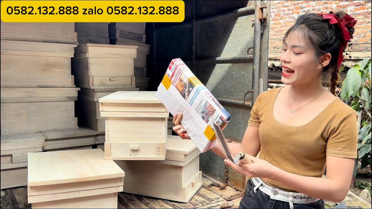 THÙNG NUÔI ONG MẬT NỘI GỖ GẠO VÁN LIỀN BAO MỌT KHÔNG LỖI LẦM