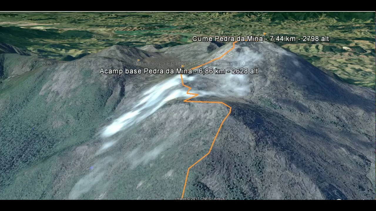 Animaçao 3D da Trilha da Pedra da Mina pelo Paiolinho