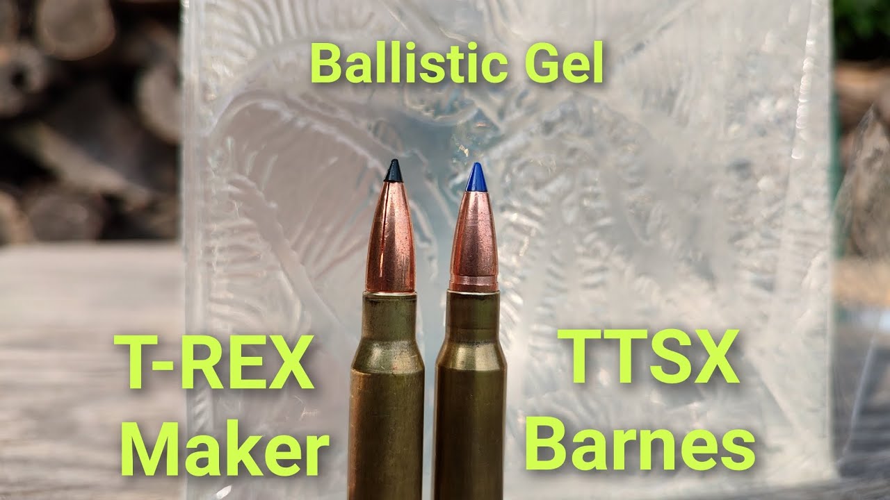 308 T-REX Maker против TTSX Barnes в баллистическом геле.