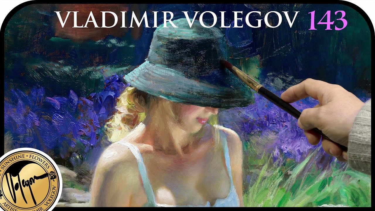 Oil Painting progress of Summer day in the Royal Botanical Garden in Madrid