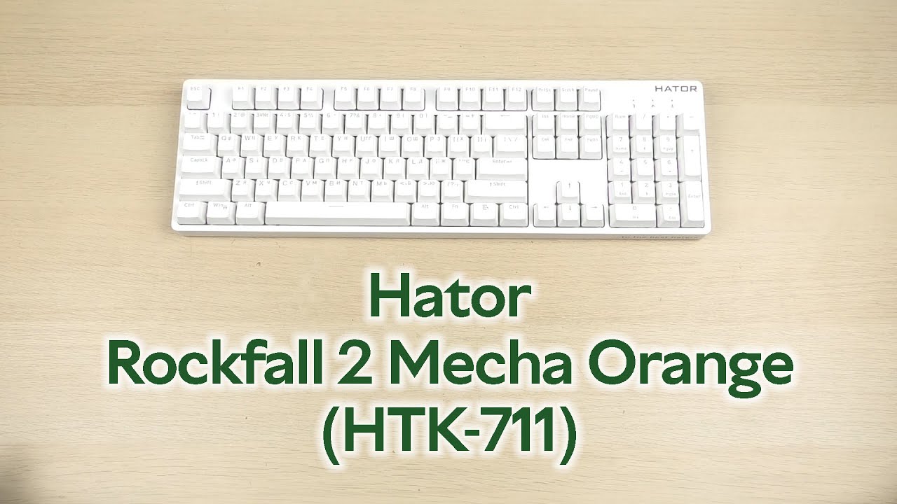 Розпаковка Hator Rockfall 2 Mecha Orange USB White (HTK-711)