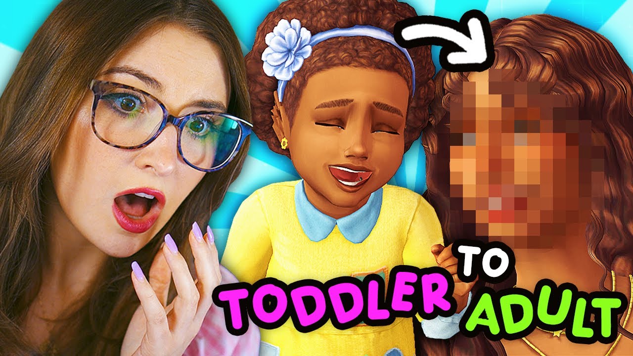 attemping the TODDLER to ADULT challenge in the sims 4
