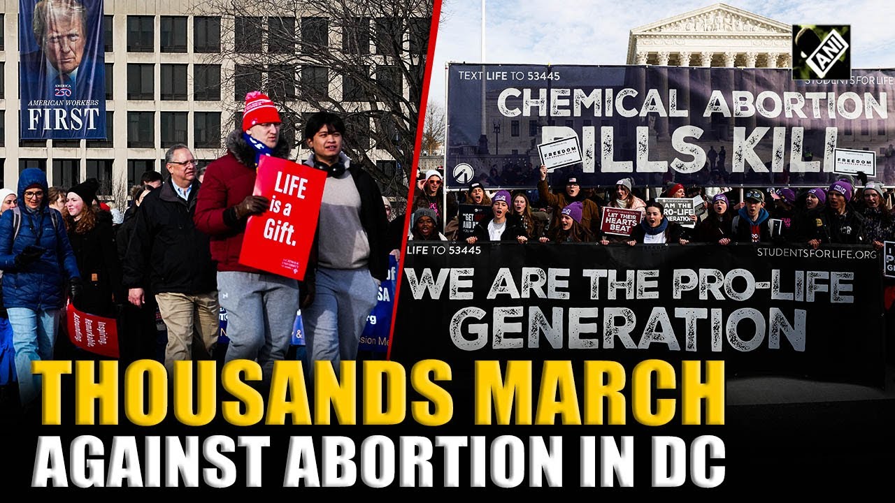 Thousands join 53rd annual March for Life, marching against abortion on streets of Washington