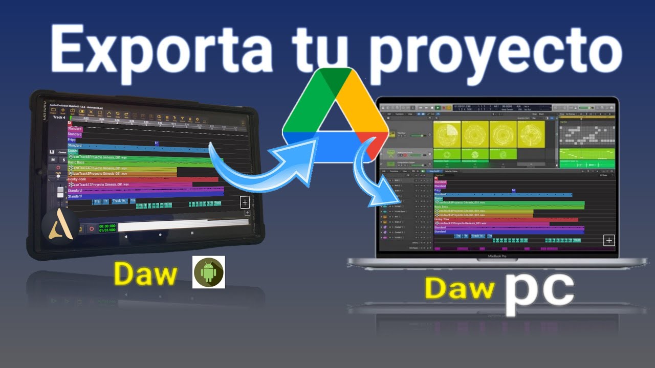 como exportar una sesión musical en android