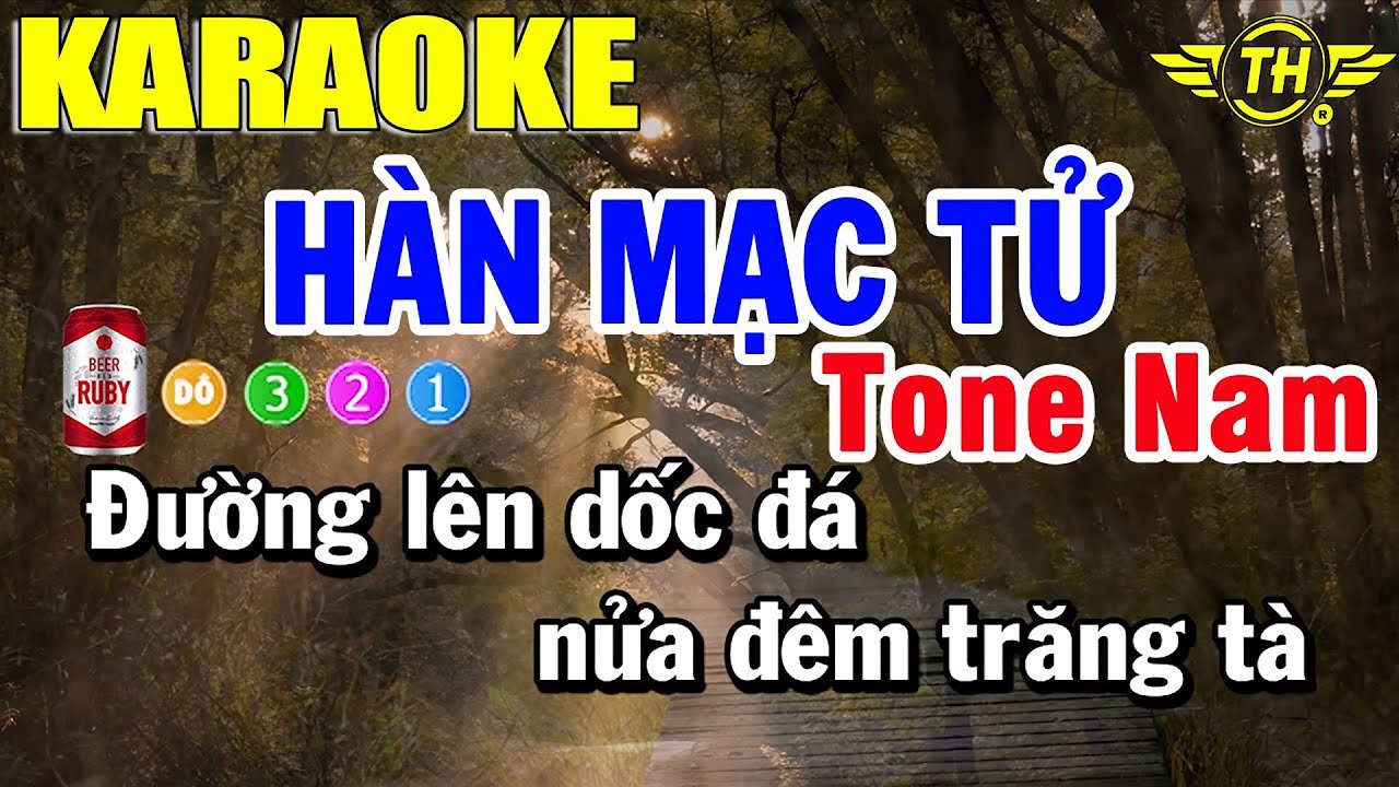 Hàn Mạc Tử Karaoke Tone Nam Nhạc Sống | Trọng Hiếu