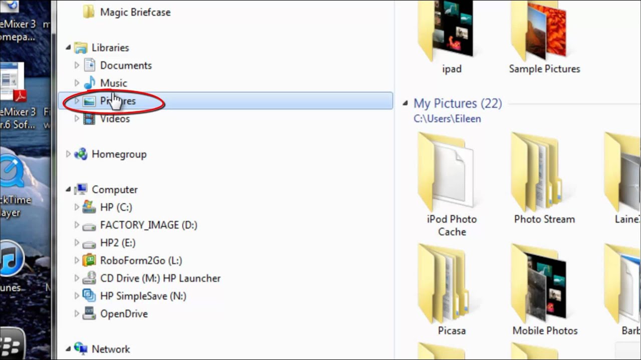Photostream on  PC with iCloud