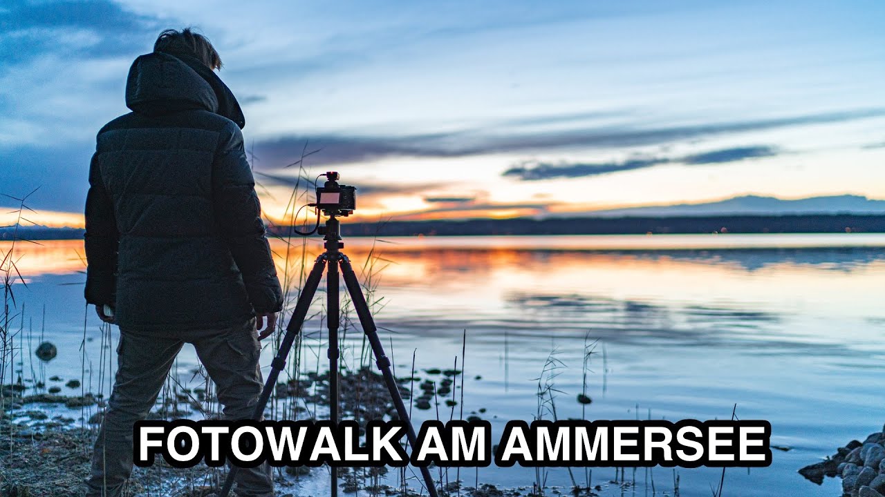 Fotografie am Ammersee bei Sonnenuntergang