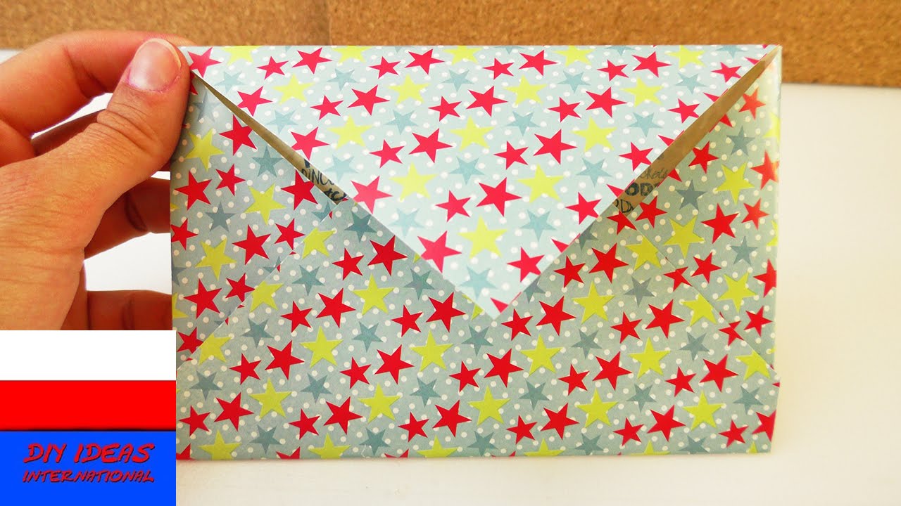 Koperta z kolorowego papieru | prosty pomysł na kopertę | origami