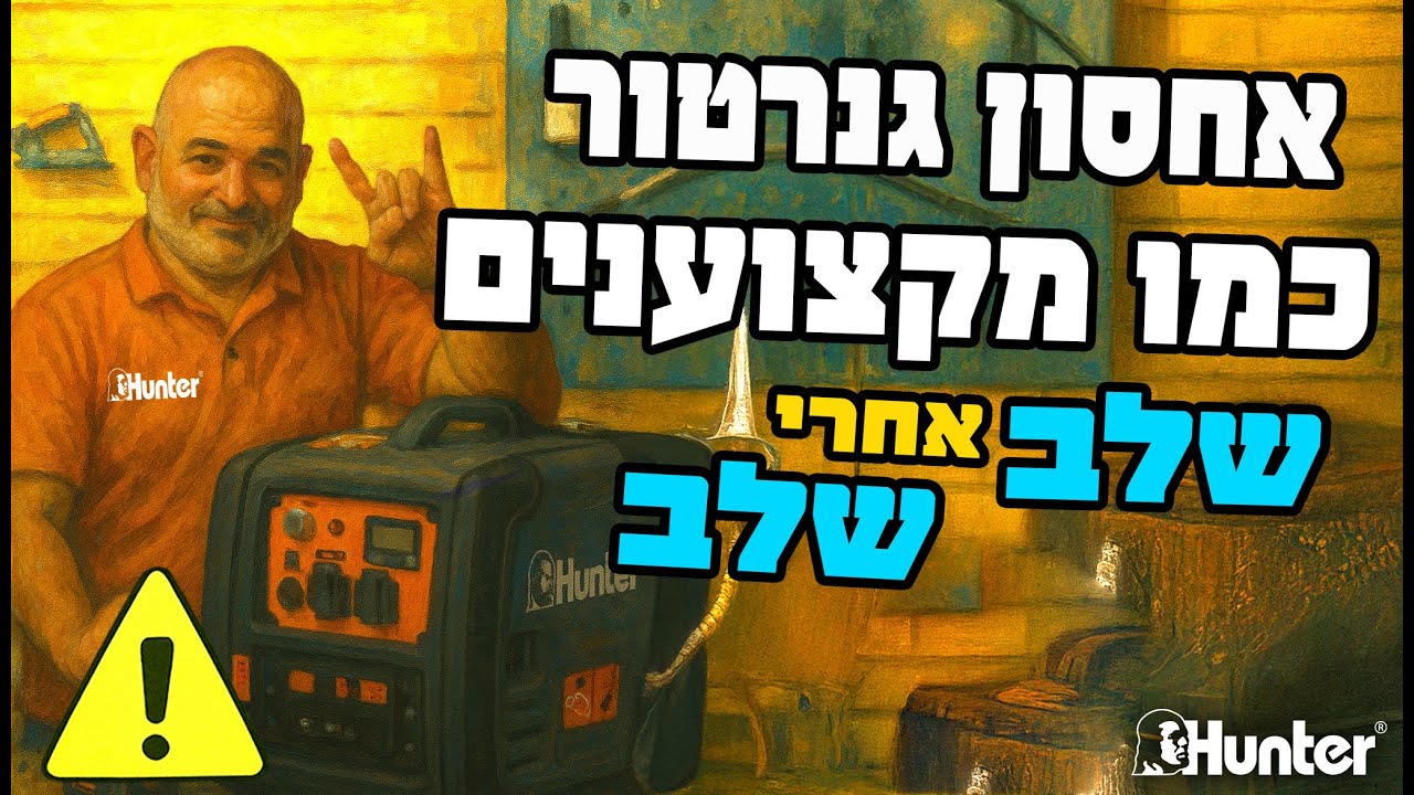 אחסנת גנרטור 4 פעימות כמו מקצוענים – שלב אחרי שלב למניעת תקלות והארכת חיי המנוע | האנטר | Hunter