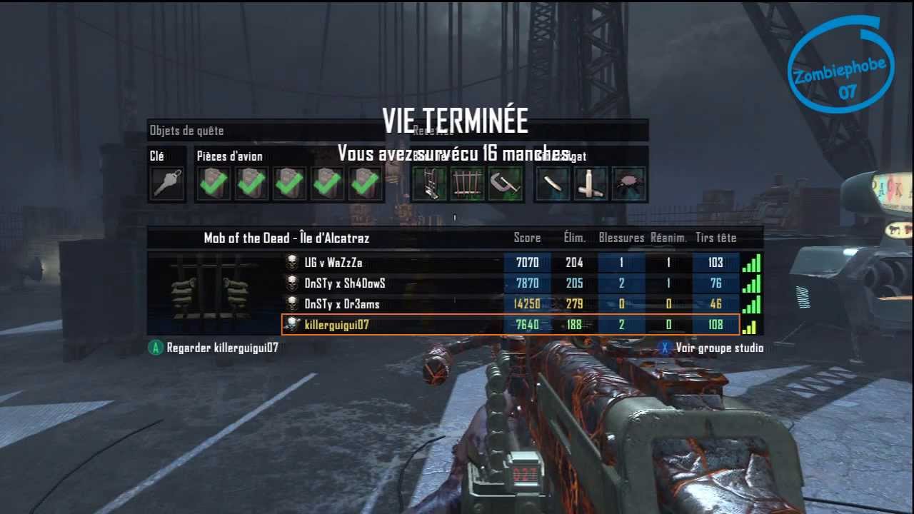 Zombies Mob Of The Dead Etapes Easter Egg Secret COMPLET FOUINE