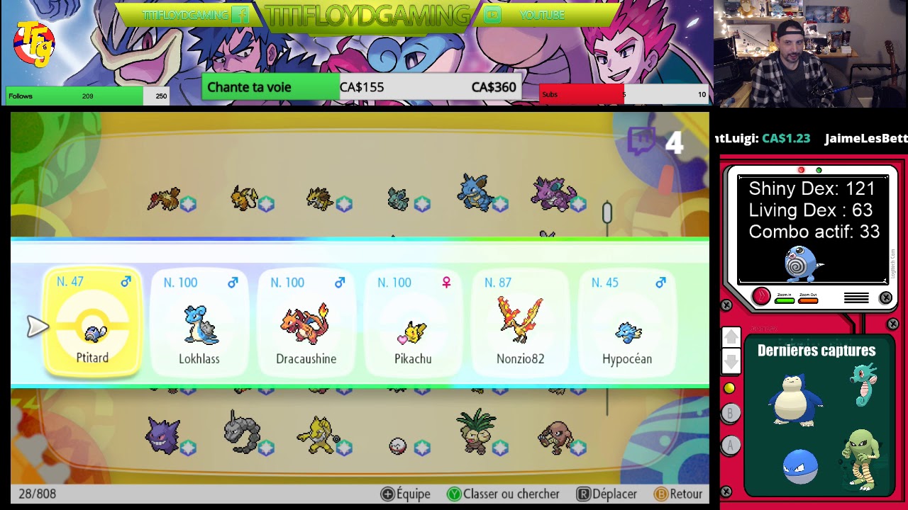 Capture de Ptitard shiny