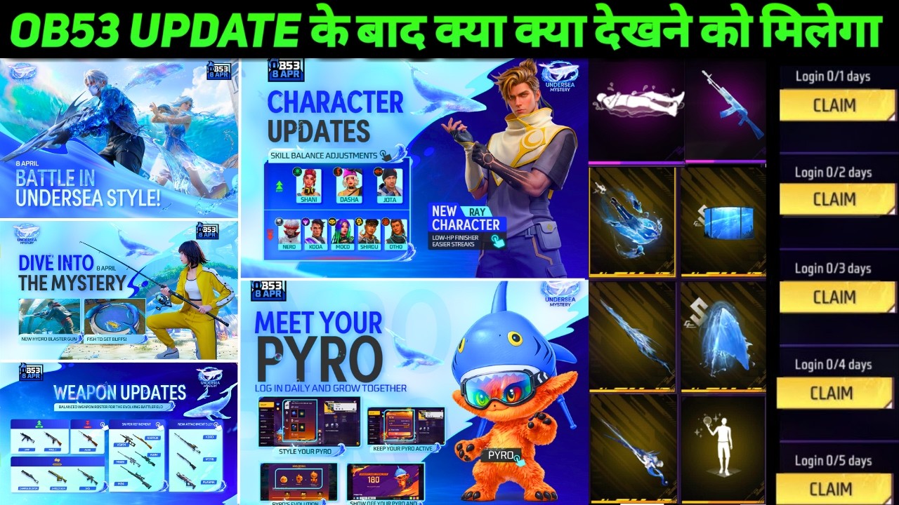 OB53 UPDATE ME KYA-KYA CHANGES AAEGA | 8 APRIL KO FREE FIRE MEIN UPDATE ME KAUN SA NEW CHANGE MILEGA