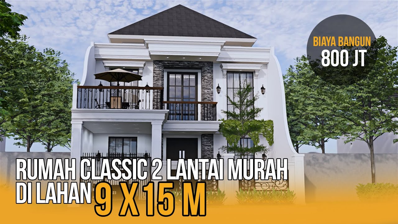 RUMAH KLASIK MURAH KEREN 2 LANTAI DI LAHAN 9 X 15 M2
