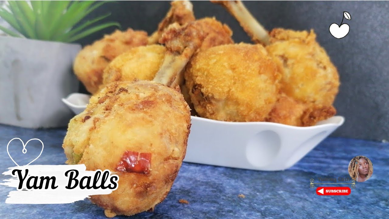 How to make yam balls -  Yam Balls chicken recipe ,Ghana Nigeria