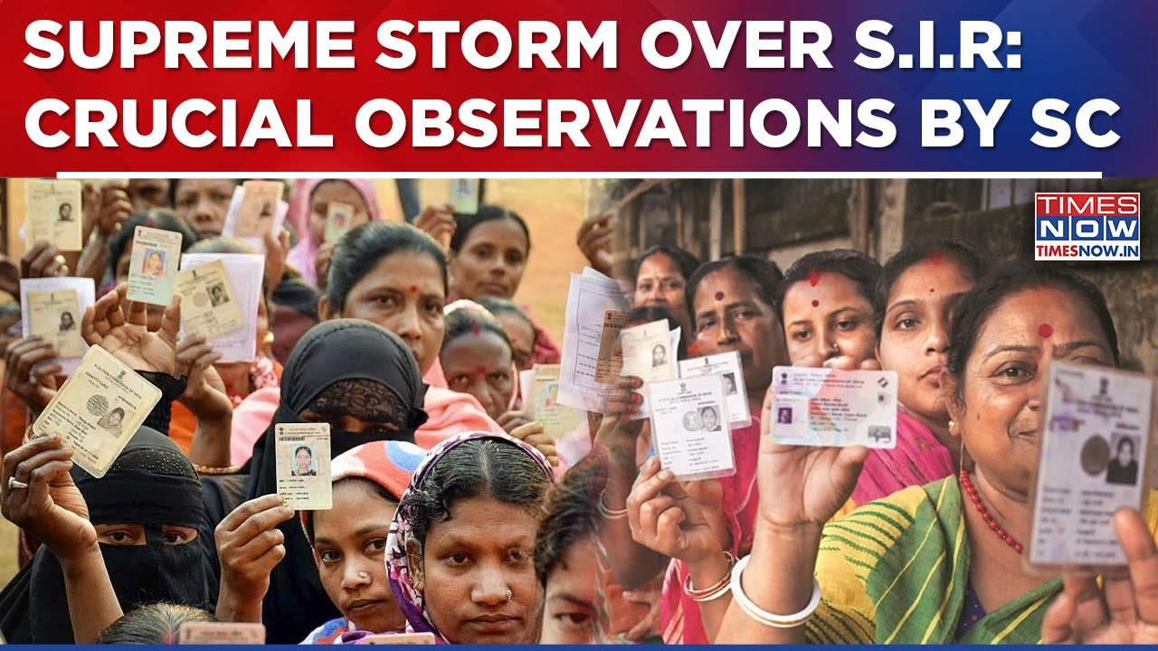 SIR Storm News: Supreme Court Calls For Transparency, Directs EC To Reveal Names For&nbsp;Non-Inclusion?