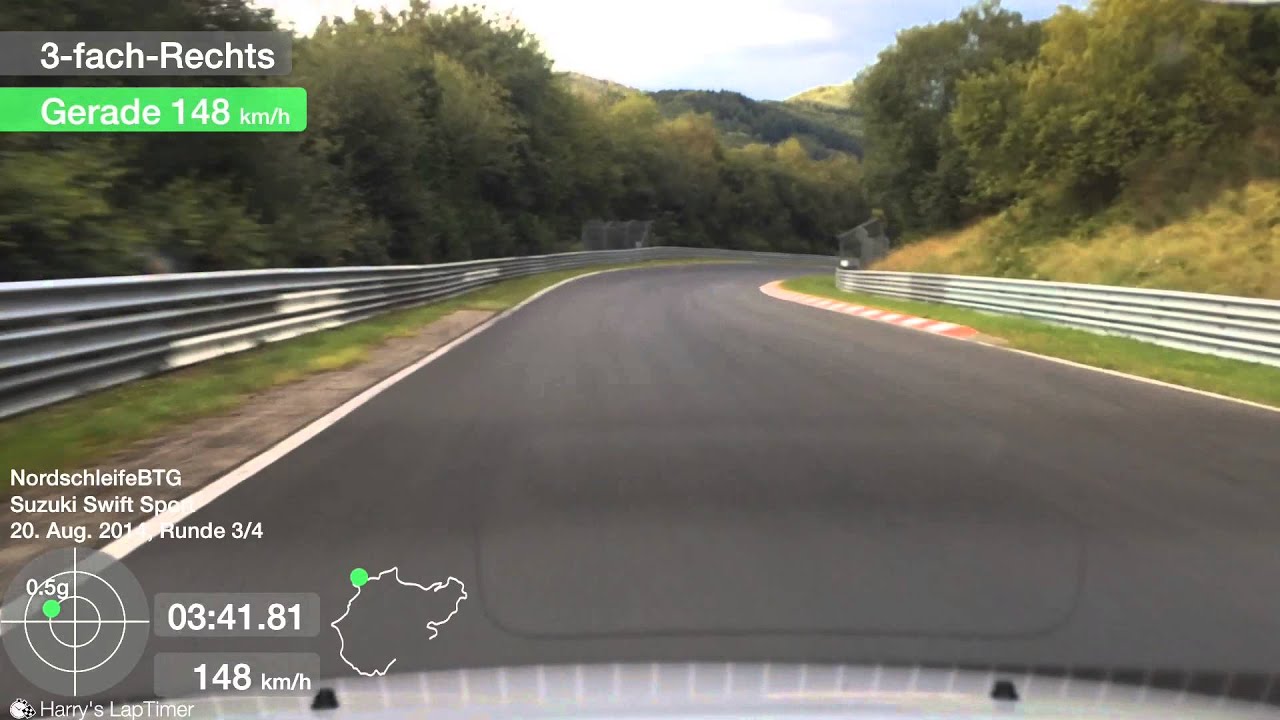 Nordschleife BTG 8:57.84 | Suzuki Swift Sport [stock]| 20.08.2014 |