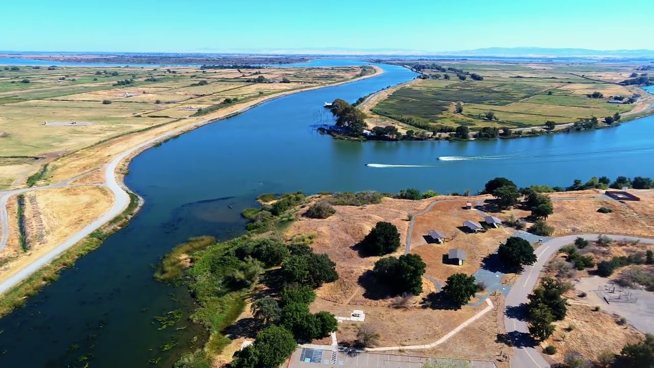 4K - San Joaquin / Sacramento Delta. Brannan Island, California