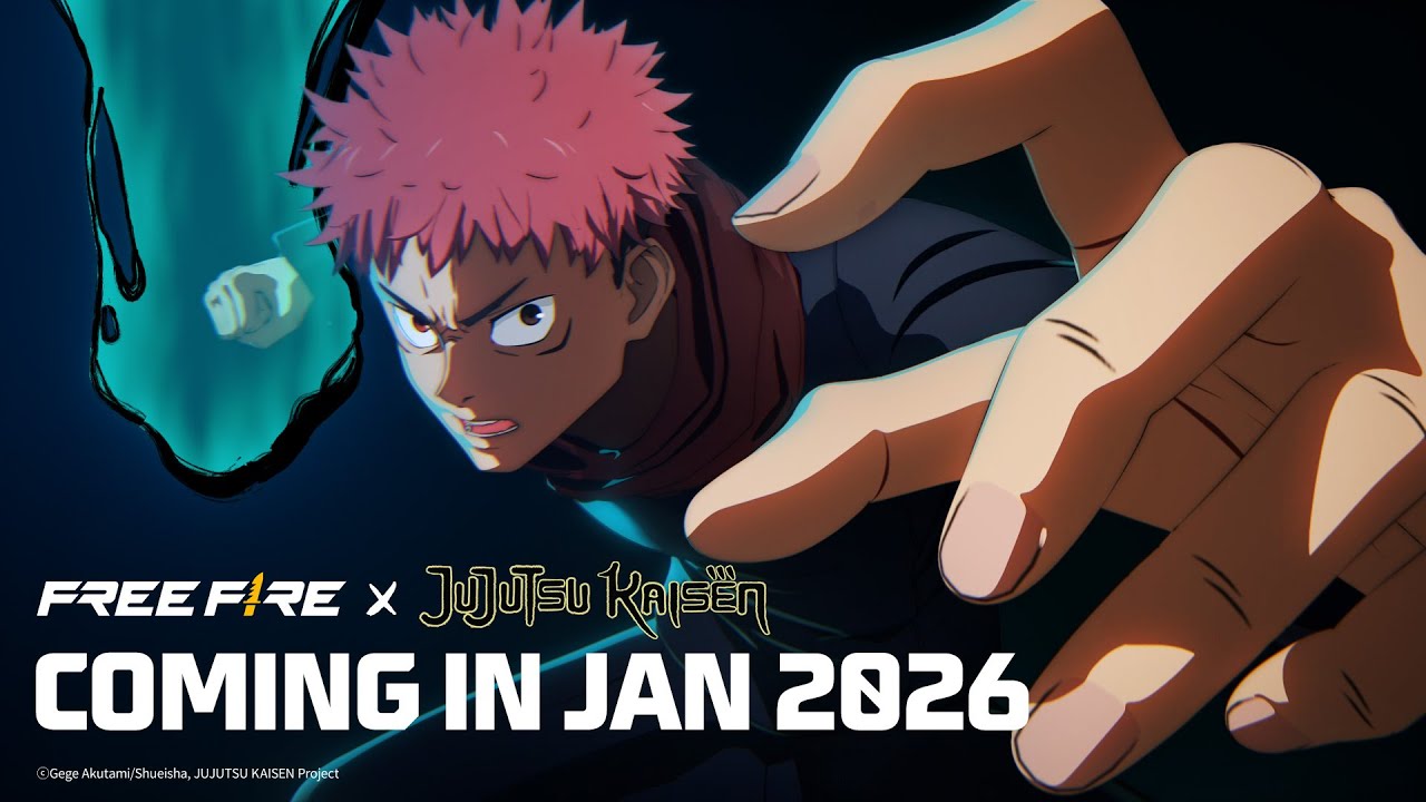 Free Fire &times; Jujutsu Kaisen is coming January 2026