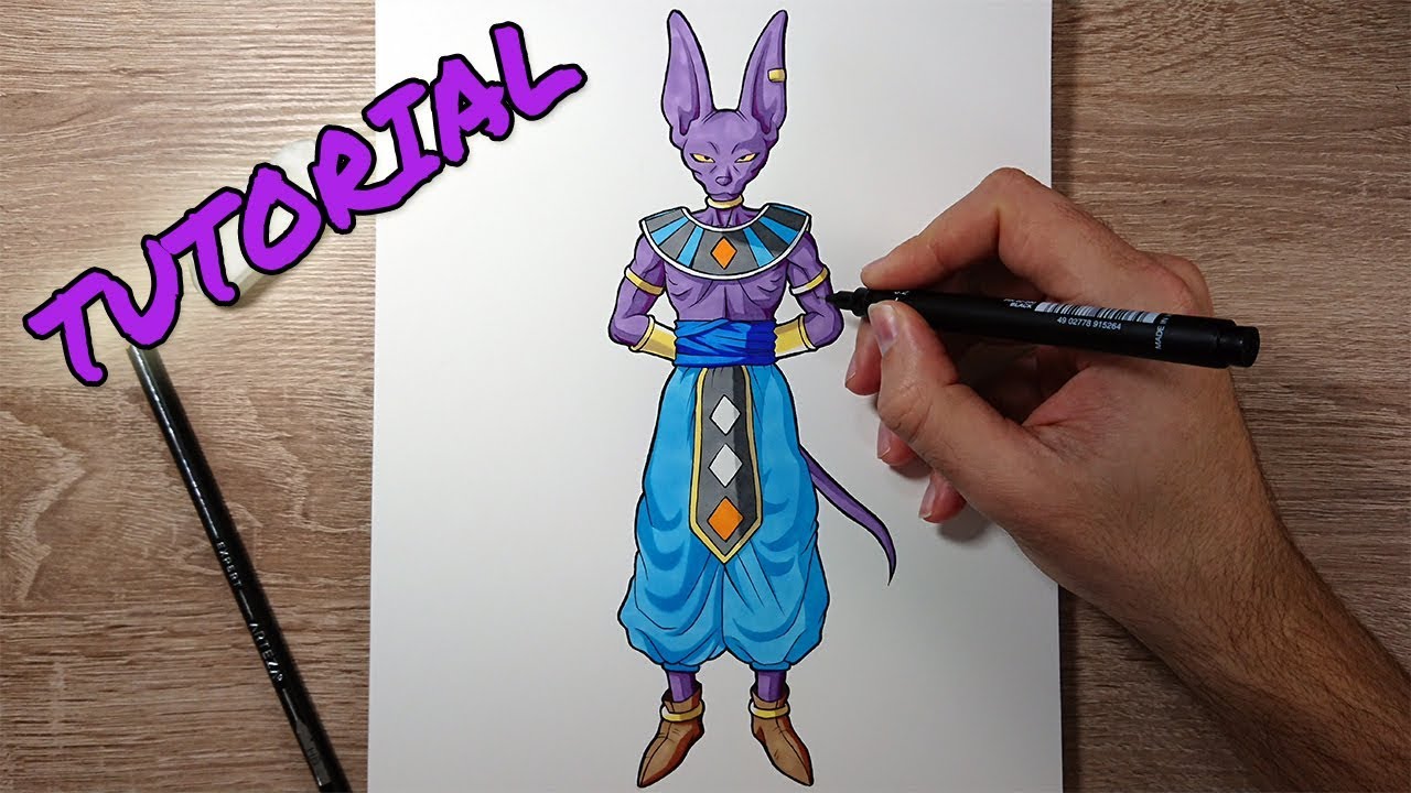 How To Draw BEERUS | Tutorial | Dragonball Art