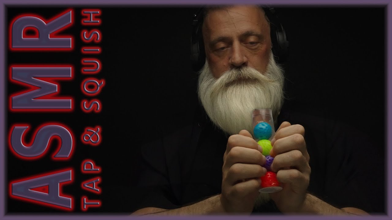 ASMR: Tap & Squish - Tapping and Opening a Box of Squishy Wall Walker Balls - Relaxing Sleepy Sounds