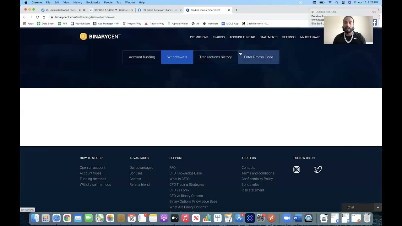 Trading Forex Binary Options with BinaryCent Withdrawal - $1,000 to $4977.518 in 2 Trading Days!