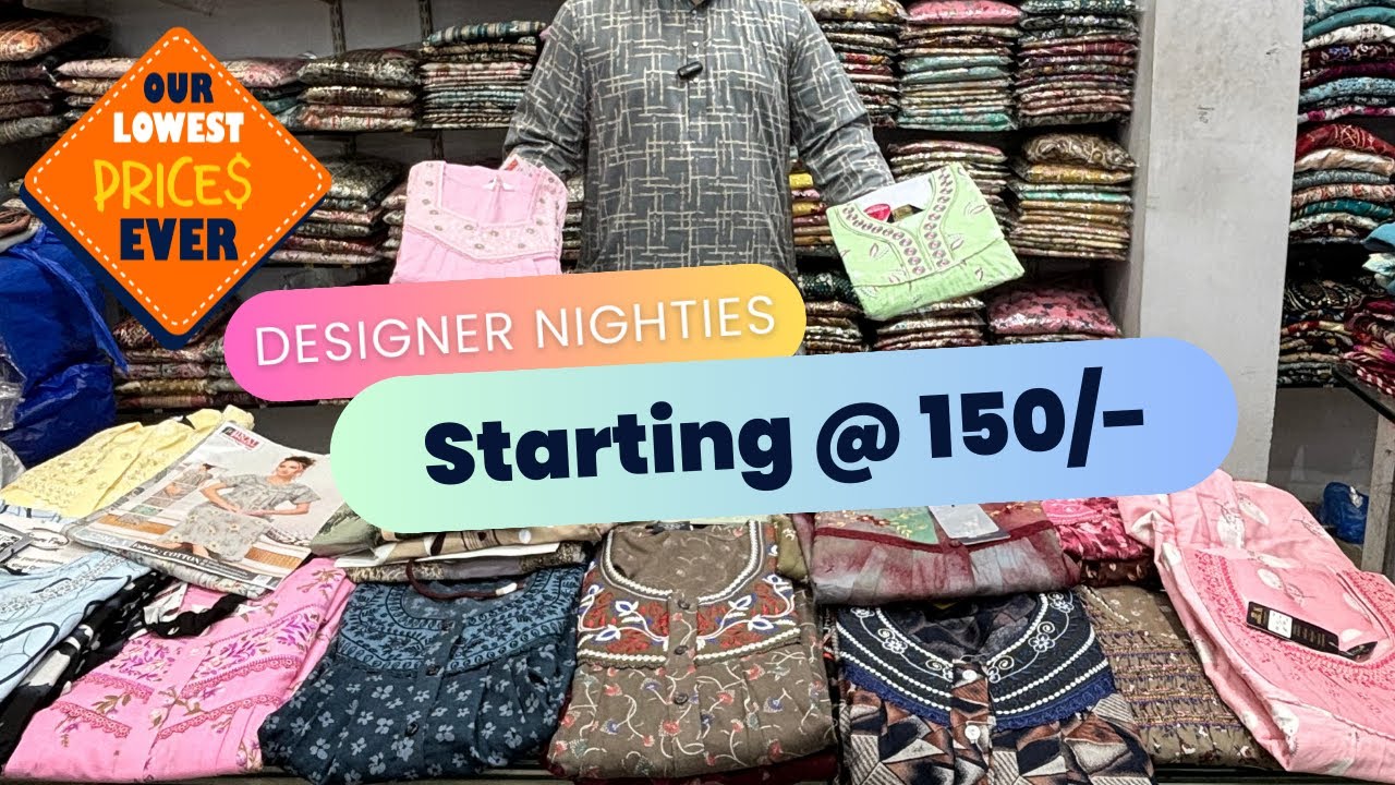 Best Women's Nighty Wears at Lowest Prices ever | Zam Zam Bazar, Secunderabad! #Viral #Nightwear