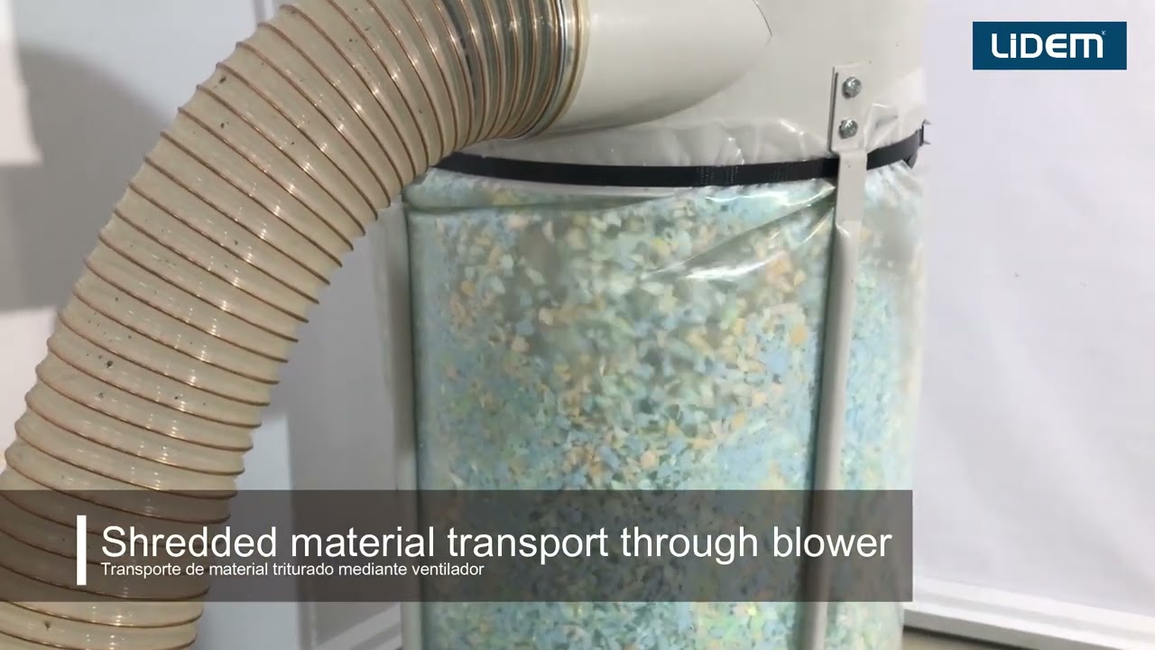Shredding mill to recycle polyurethane foam, viscoelastic or high Resilience (HR) foam