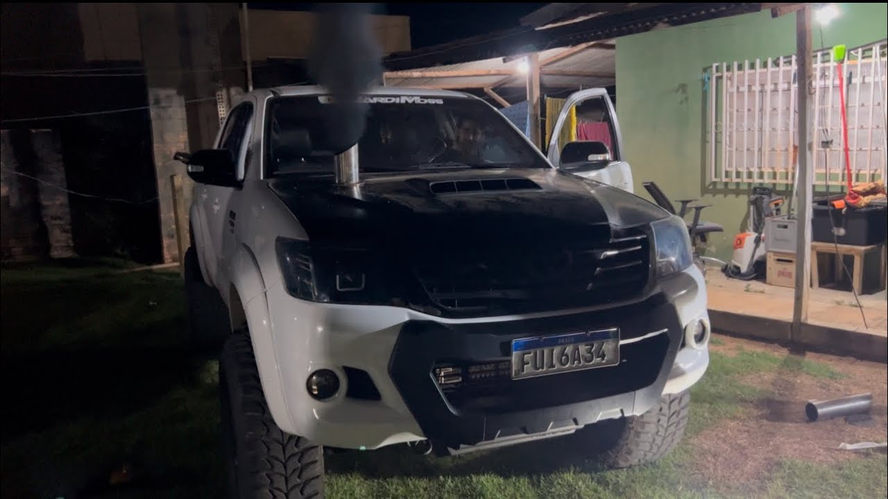 COLOQUEI O ESCAPE NO CAPÔ DA HILUX 😱🔥🚜💨💨 !!!