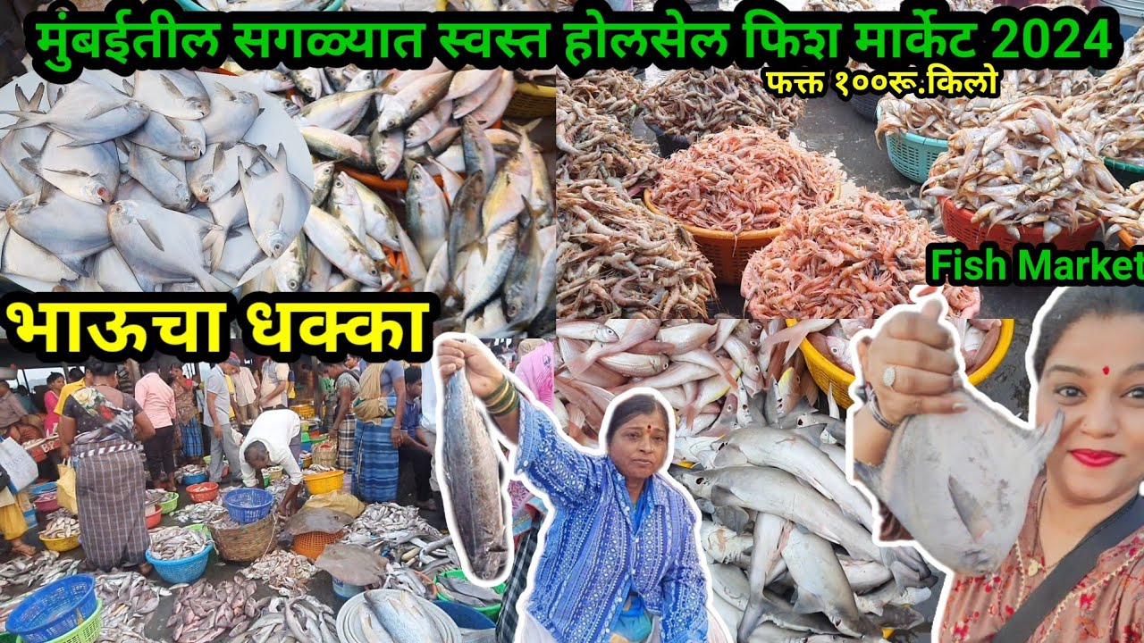 मुंबईतील सगळ्यात स्वस्त होलसेल फिश मार्केट🐠🦀 | Bhaucha Dhakka Mumbai | Biggest Fish Market in Mumbai