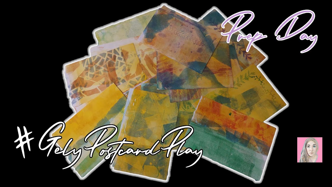 #GelyPostcardPlay | Prep- Gel Printing my 31 Postcards!  I'm such a newb!