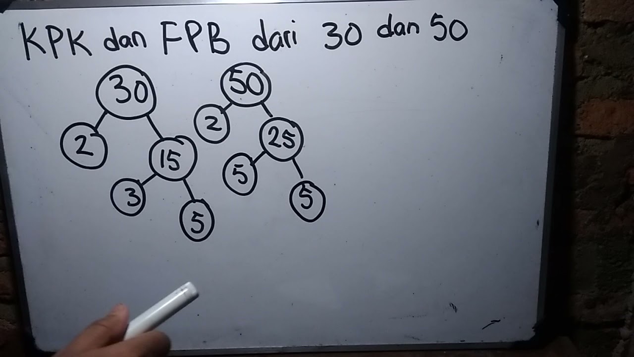 KPK dan FPB dari 30 dan 50