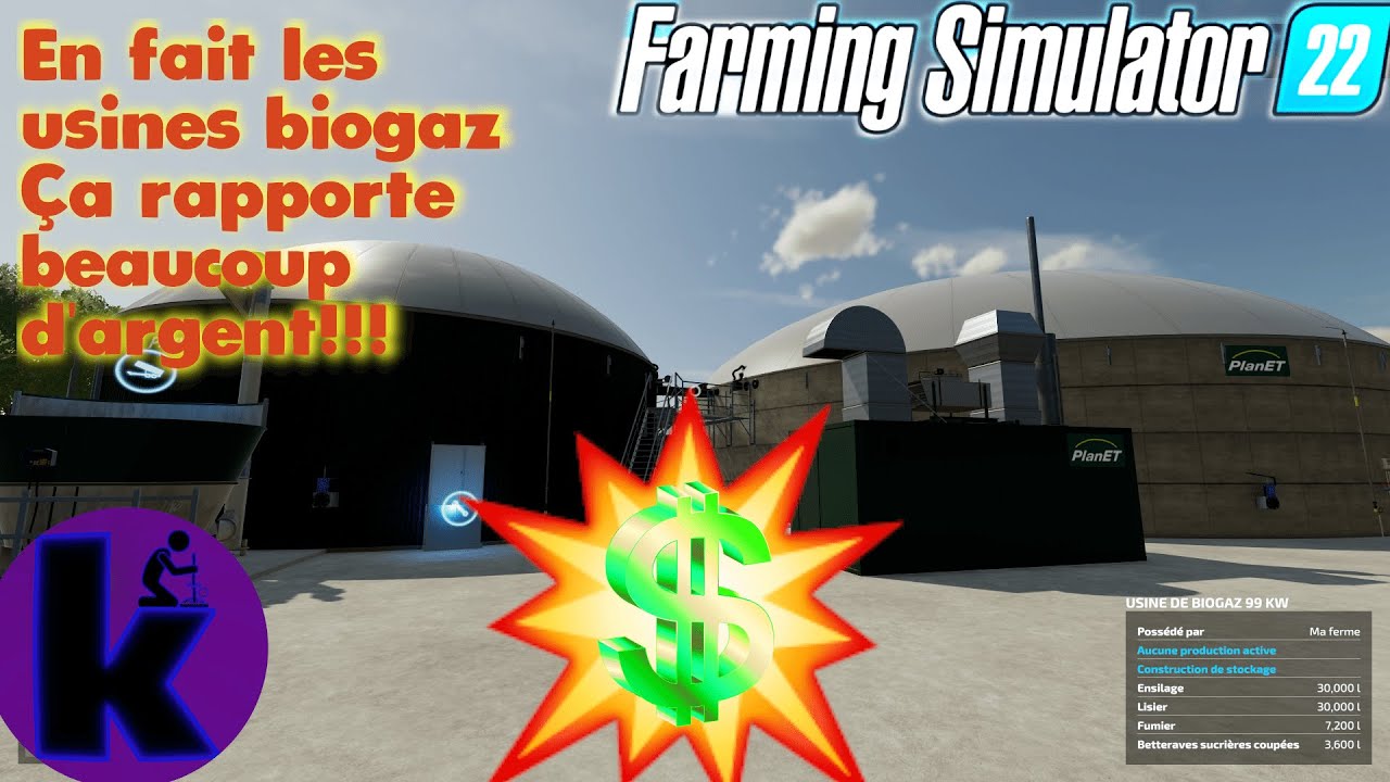 Fs22 tuto: Le biogaz pour faire de l'argent! Vous l'avez demand&eacute;! Et vous allez &ecirc;tre surpris!