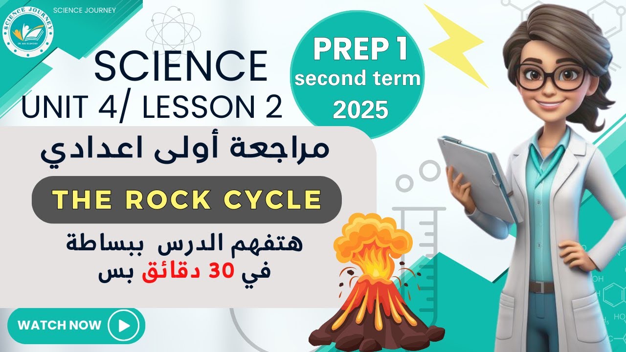 شرح درس THE Rock Cycle فى  30 دقيقة | prep 1 science