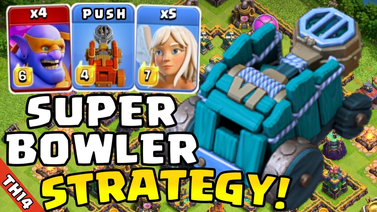 Super Bowler Attack Strategy | Th14 Attack Strategy Clash Of Clans #coc