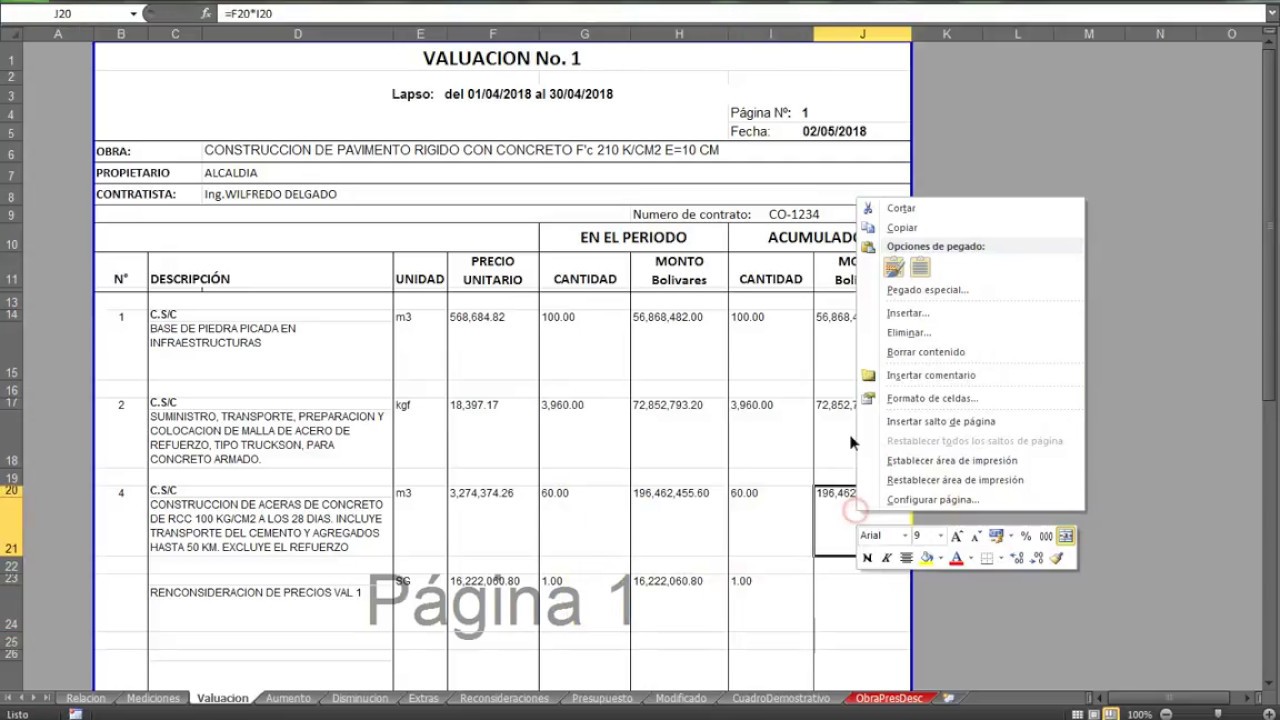 RECONSIDERACION DE ANÁLISIS DE PRECIOS Video5de5